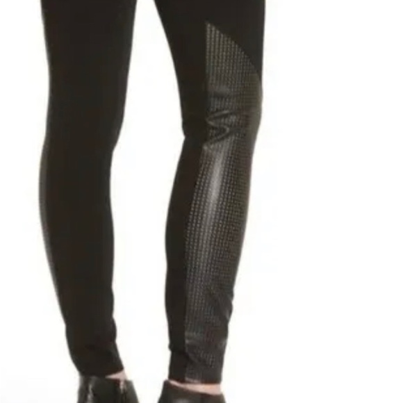 Spanx perforated faux leather detail leggings - Picture 1 of 3